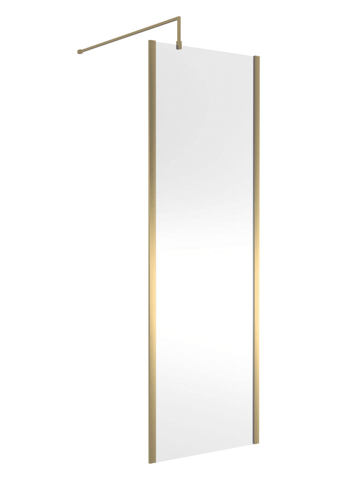 nuie 760mm Brushed Brass Wetroom Panel