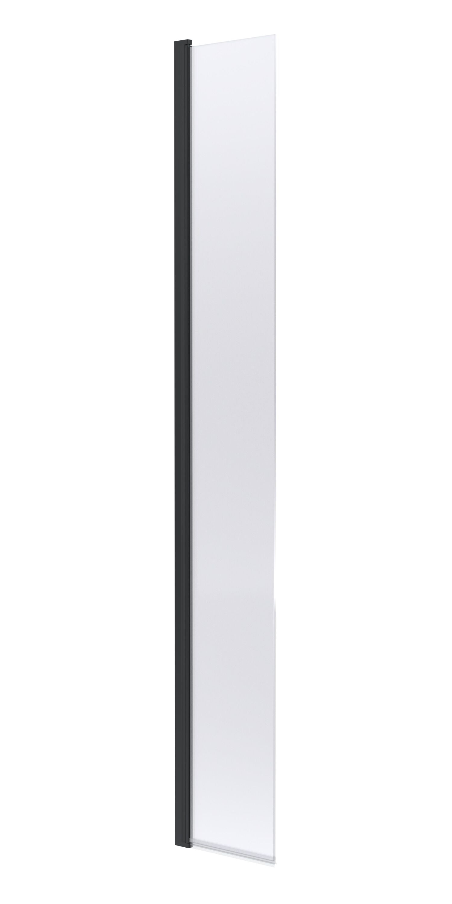 nuie 700mm Matt Black Wetroom Panel