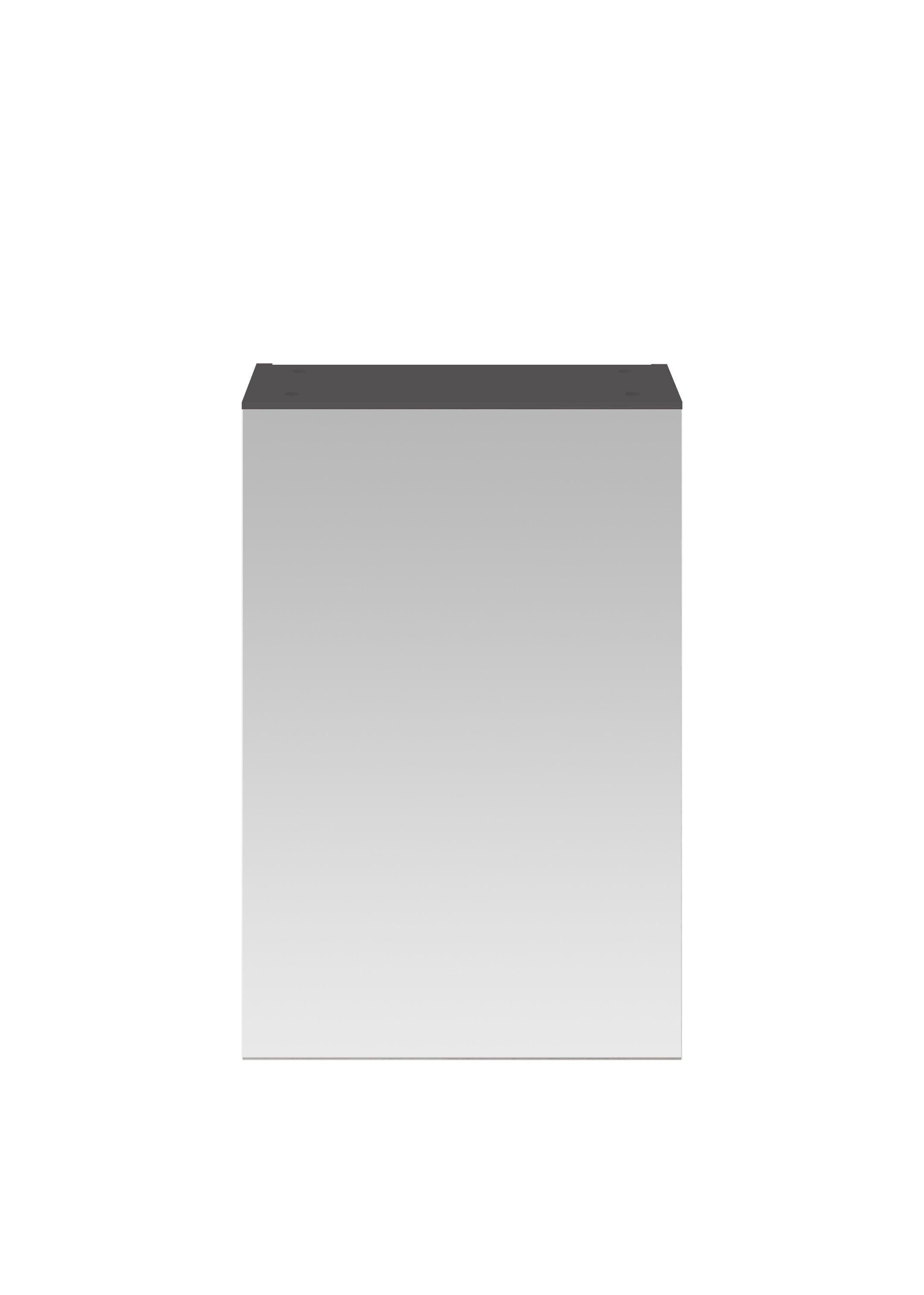 Fusion 450 x 715mm Fitted Wall Hung Gloss Grey Mirror Cabinet