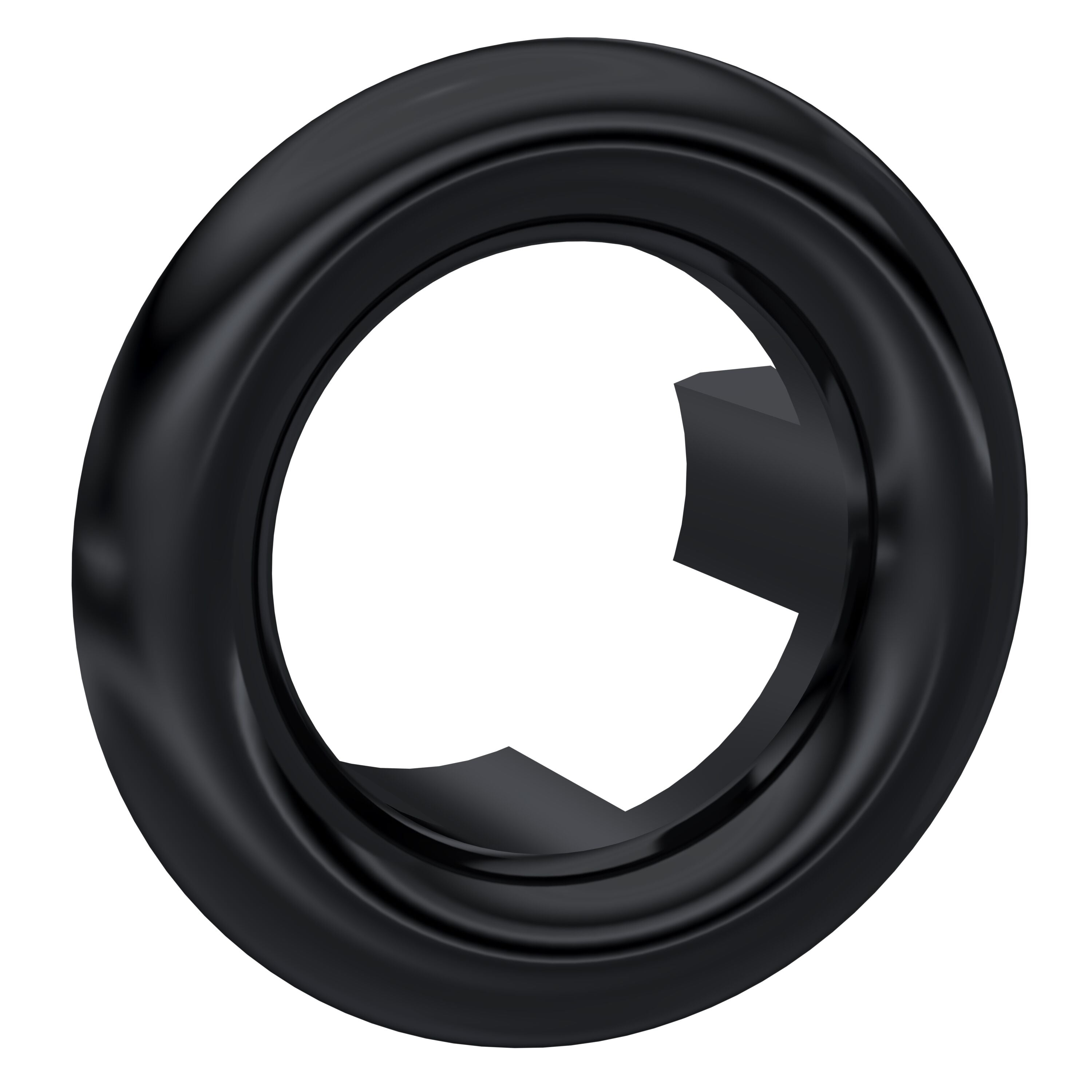 Round Black Basin Overflow Cover