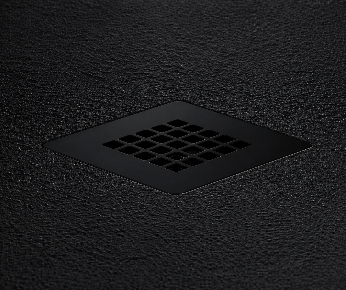 125 x 125 Black Stainless steel Grille (RAL 9005) - PDA-064 BK
