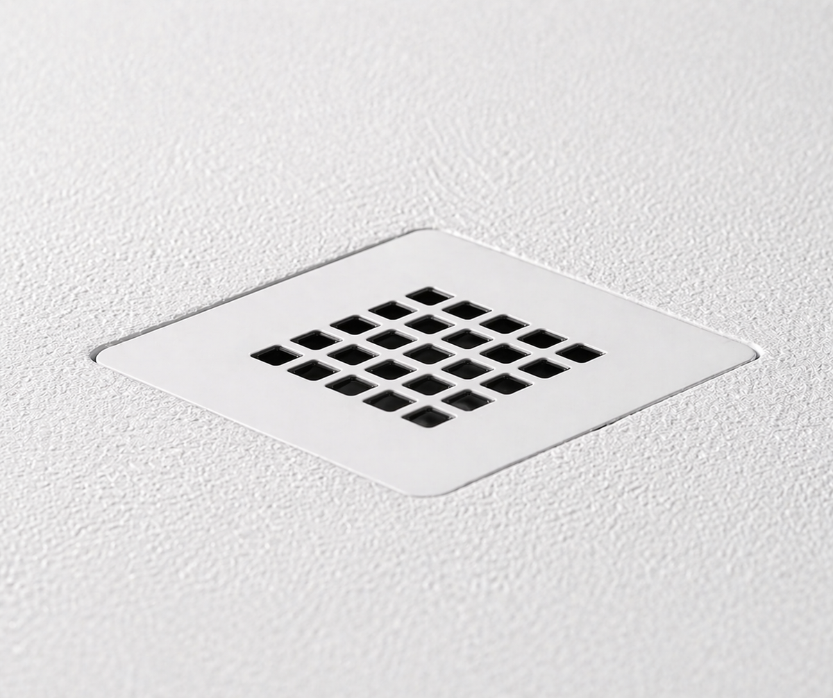 125 x 125 White Stainless steel Grille (RAL 9016 Traffic white) - PDA-064 WT