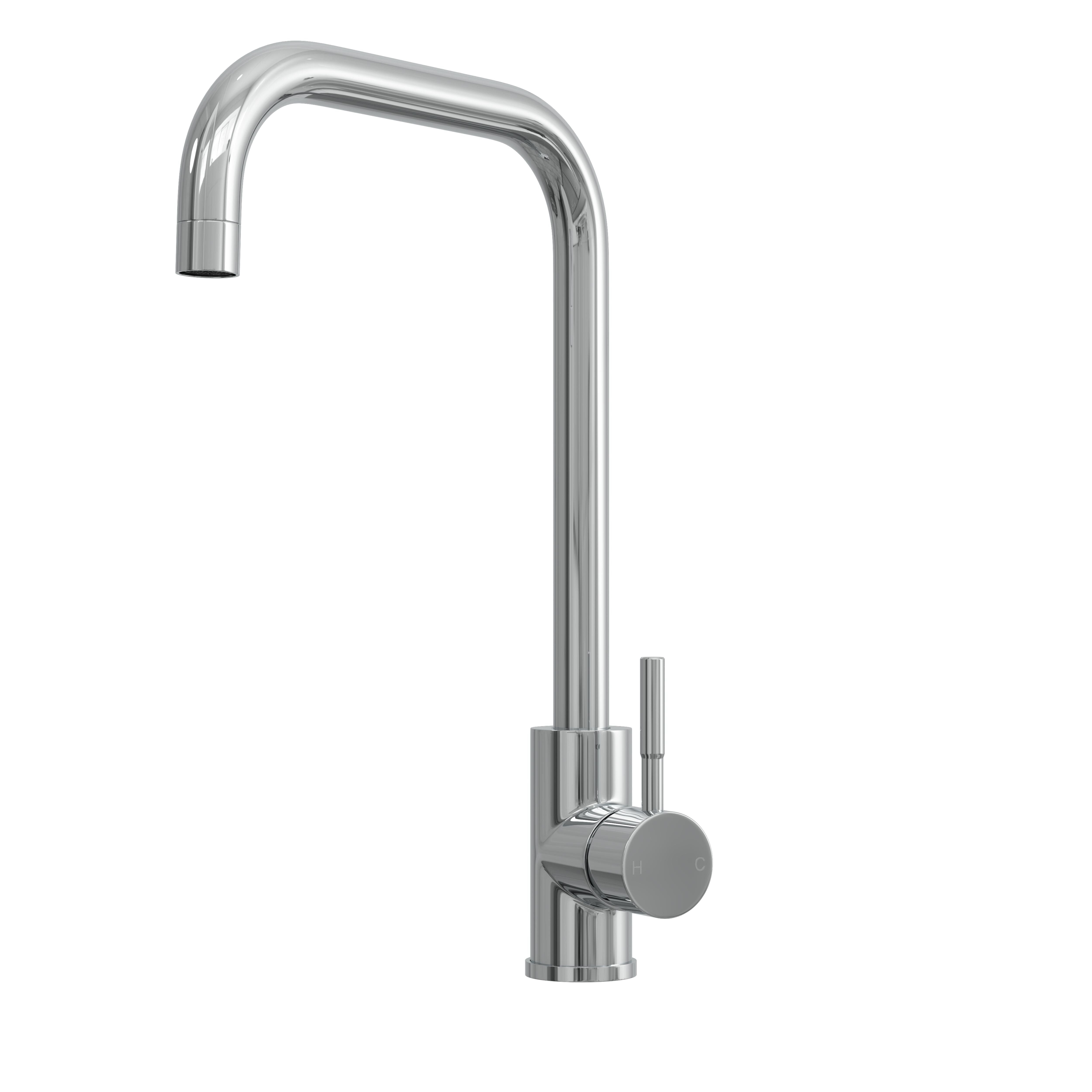 Top Fix Chrome Square Kitchen Tap