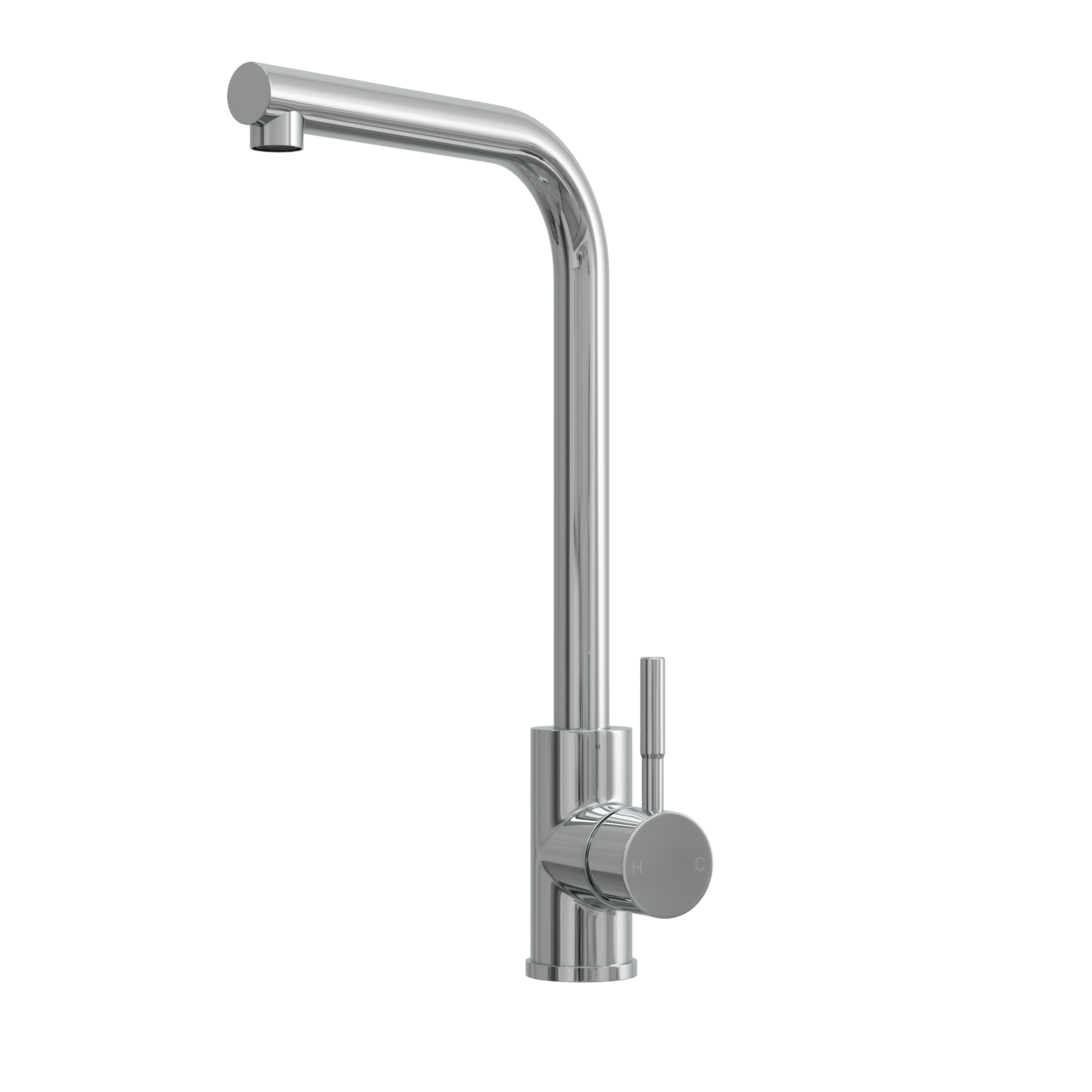 Top Fix Chrome L-Neck Kitchen Tap