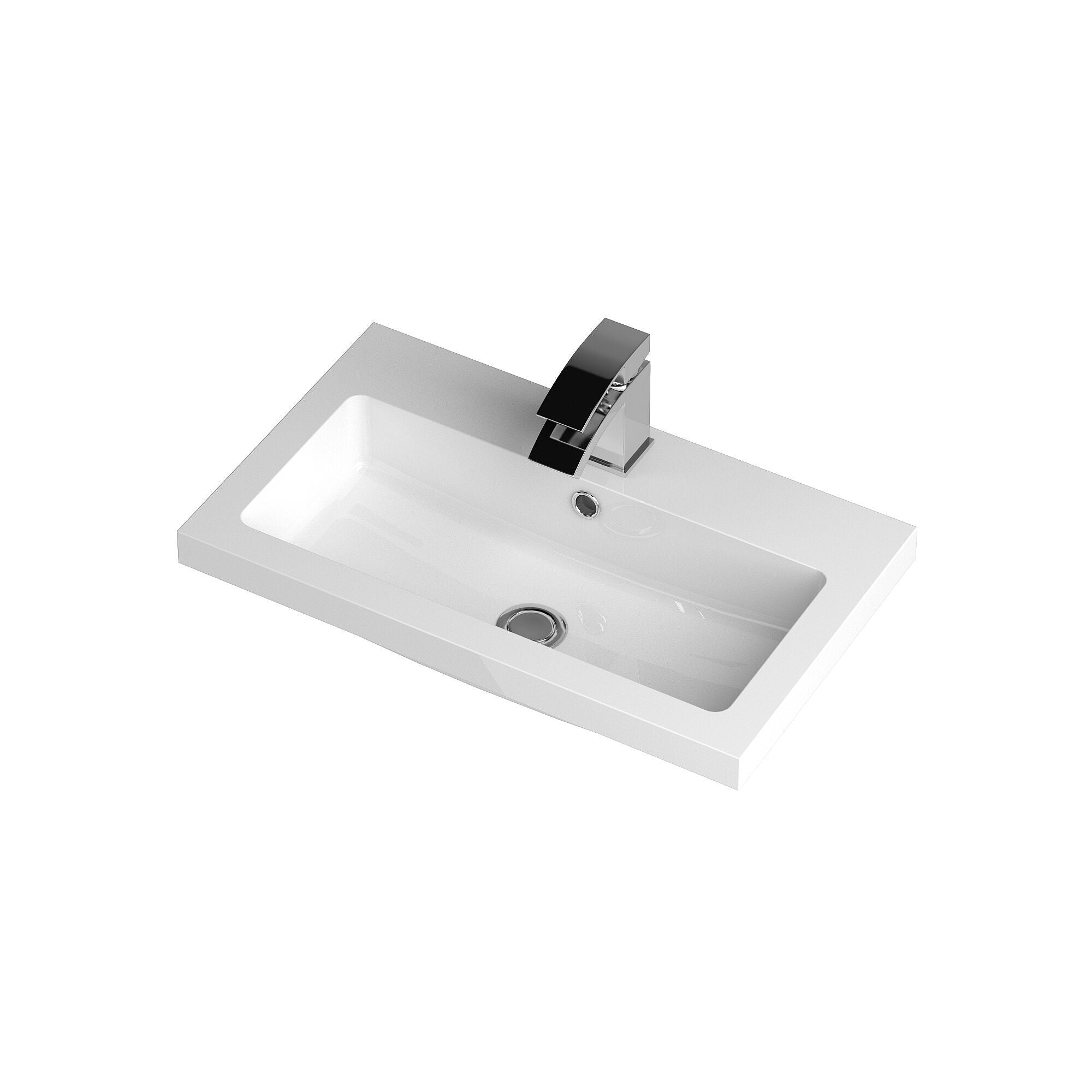 1 Tap Hole 600mm Polymarble Rectangular Basin