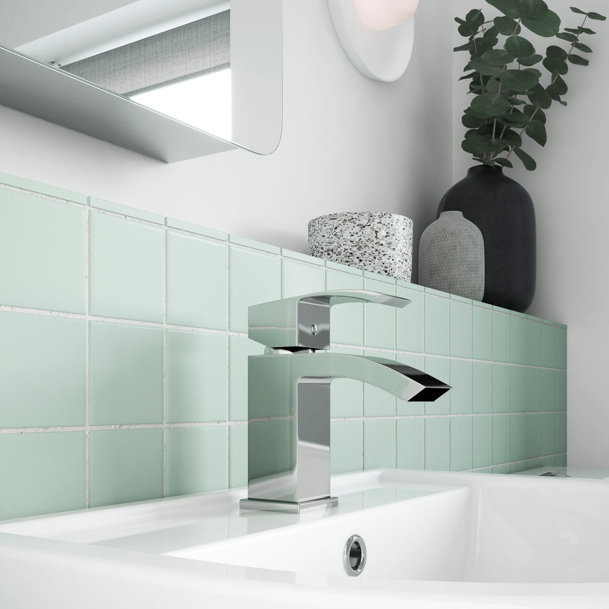 Vibe Midi Mono Basin Mixer - Lifestyle image