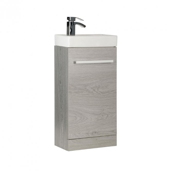Purity Floor Standing Cloakroom Unit Silver Oak - PSO410CLK