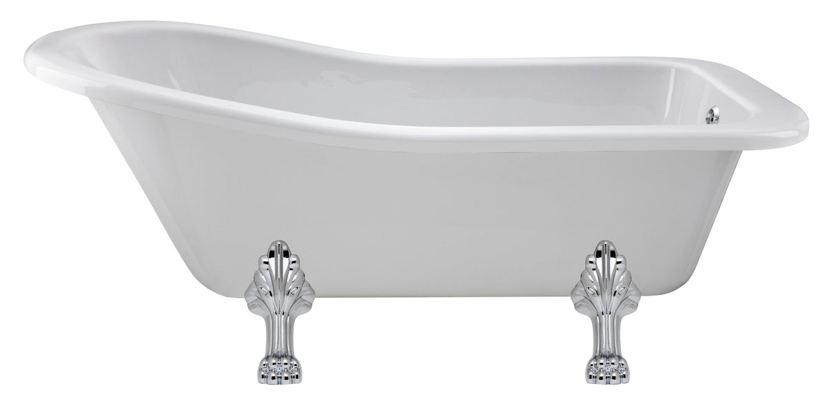 Old London Brockley 1700mm Freestanding Single Ended Slipper Bath With Pride Legs
