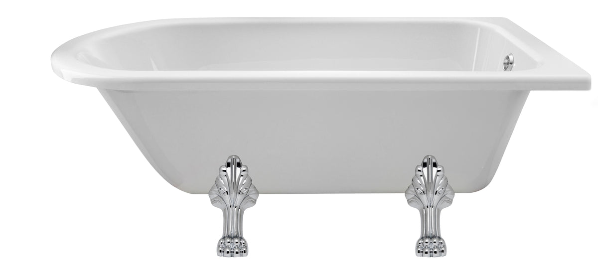 Old London Winterburn 1500mm Single Ended Shower Bath With Pride Legs