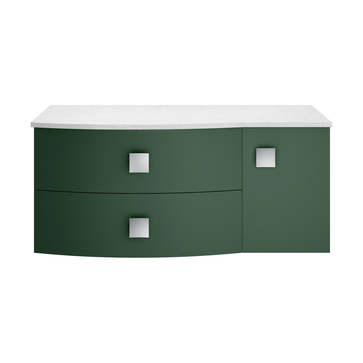 Hudson Reed Sarenna 1000mm 2 Drawer 1 Door Wall Hung Left Hand Vanity Unit With White Marble Top