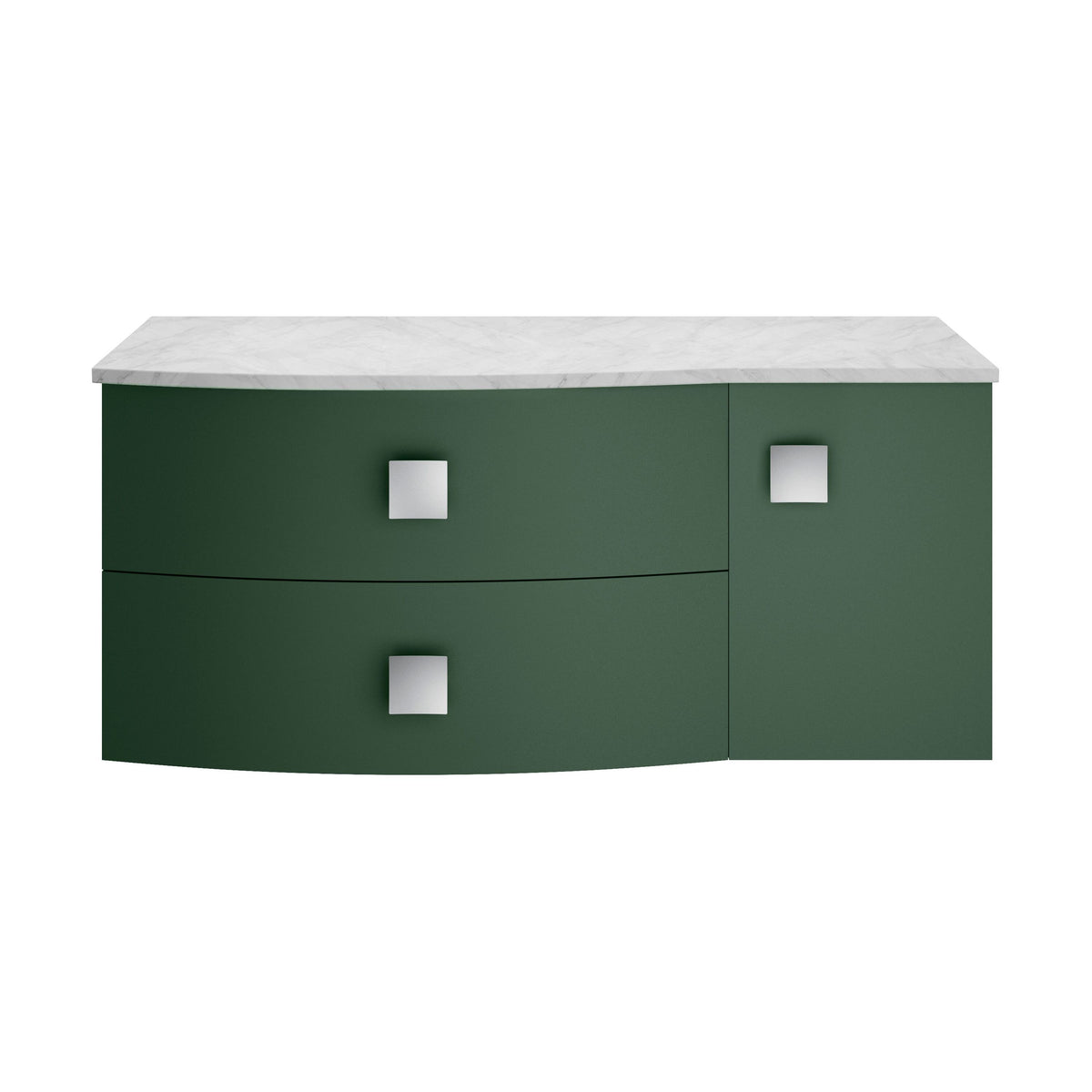 Hudson Reed Sarenna 1000mm Left-Hand 1 Drawer Wall Hung Cabinet With Marble Worktop