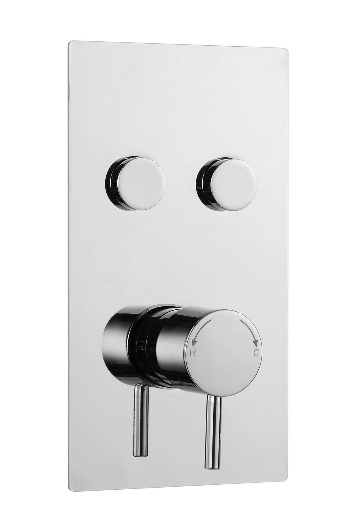 Plan Twin Round Push Button Concealed Thermostatic Shower Valve - SHO008PL