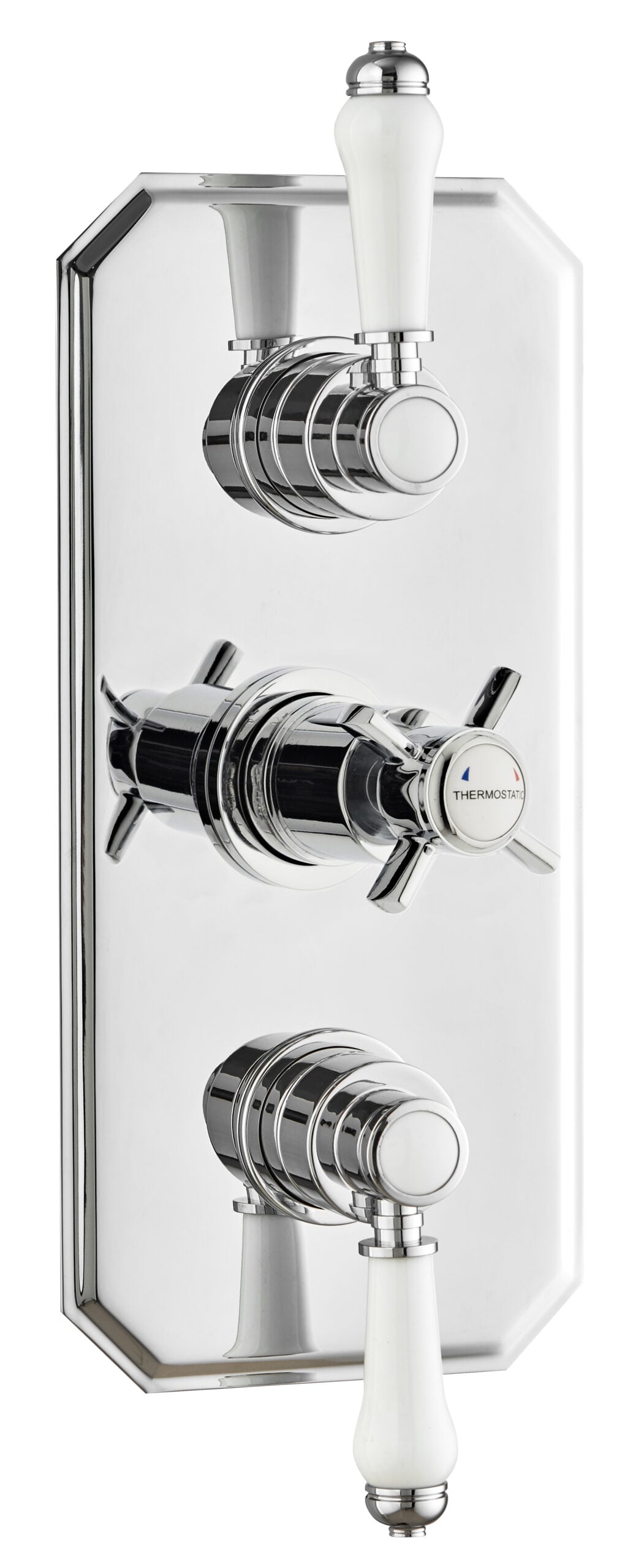Klassique Triple Concealed Thermostatic Shower Valve Traditional Handle (2 way) - SHO041KL - SHO041KL 2