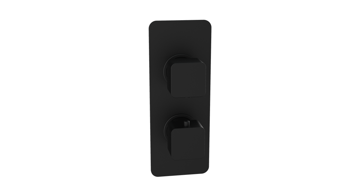 Kolt Concealed Shower Valve (Twin Outlet) Matt Black - SHO314KBL