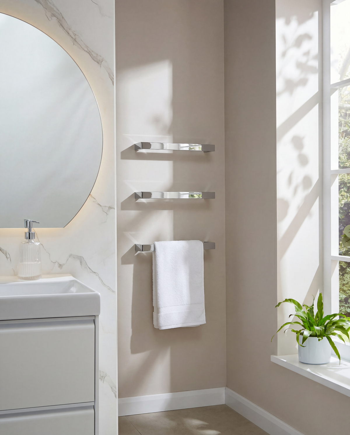 Singola Dry Electric Towel Rail 450mm - Chrome - SIN450CP - SIN450CP 4