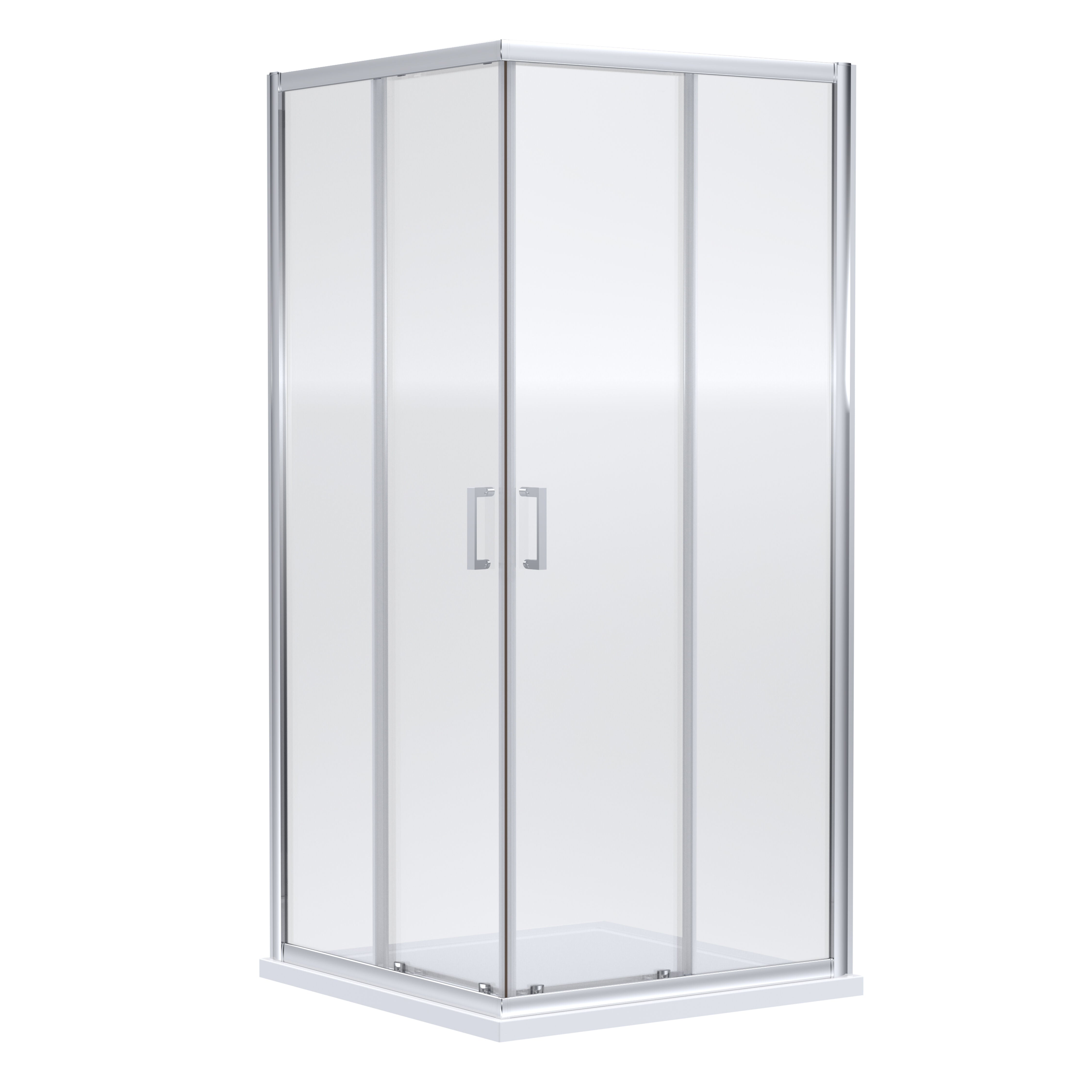 nuie Rene 900mm Chrome Shower Enclosure
