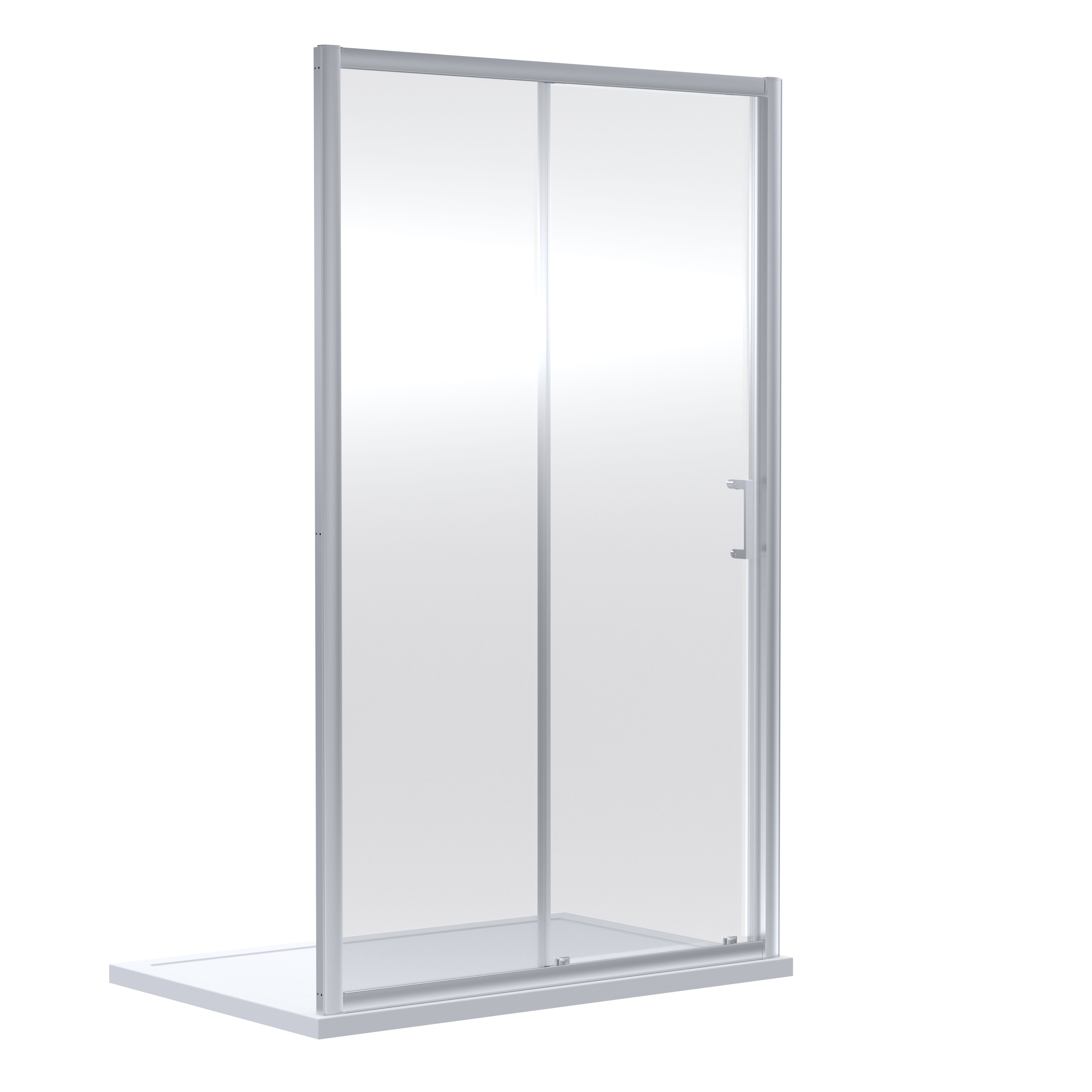 nuie Rene 1600mm Chrome Sliding Shower Door