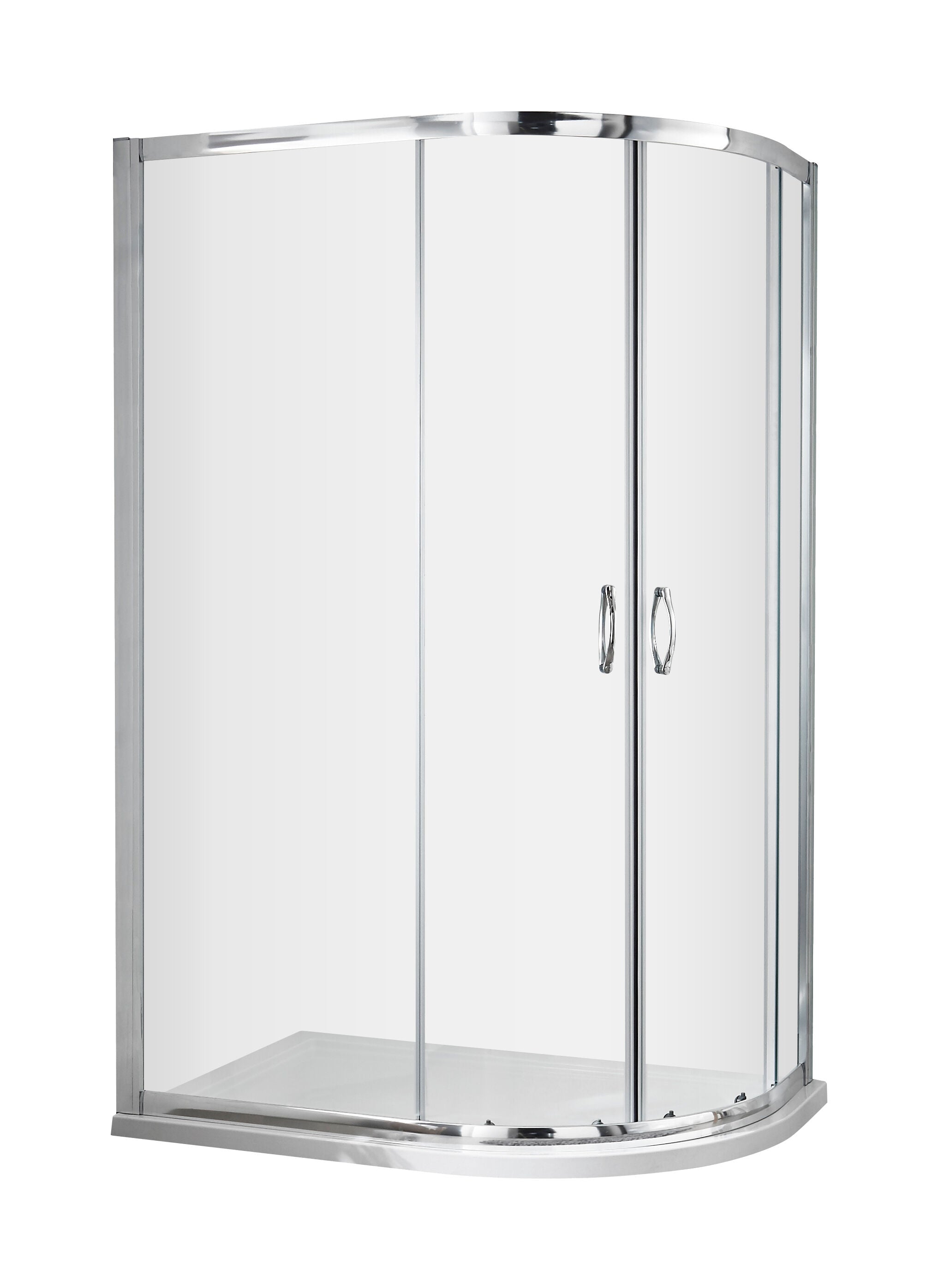 nuie Ella 1000 x 800mm Chrome Offset Quadrant Shower Enclosure