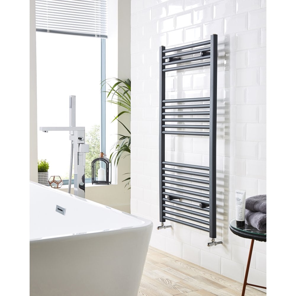 22mm Straight Towel Rail 600mm x 1000mm - Textured Grey - STR610A - STR610A 1