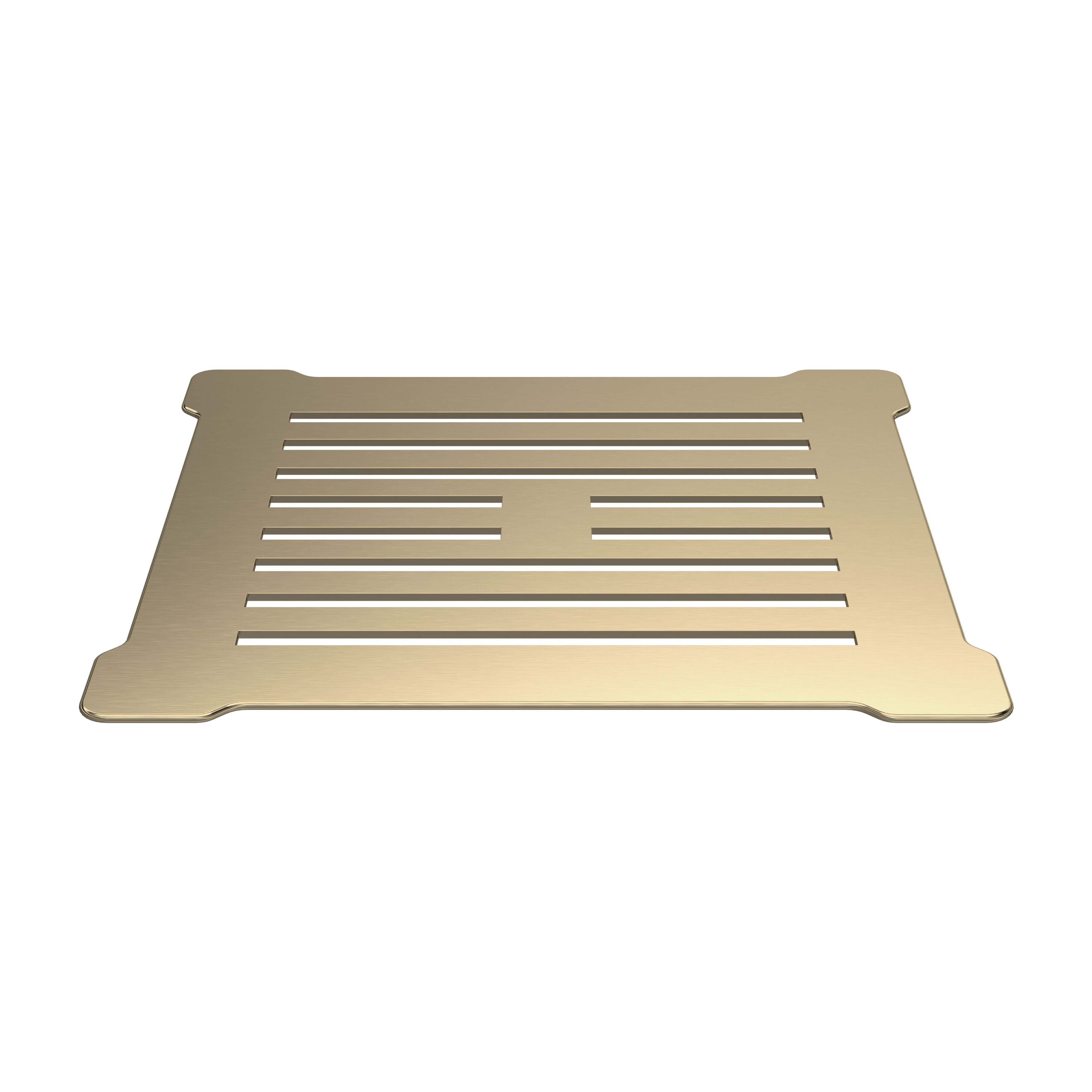 Brushed Brass 90mm Fast Flow Shower Tray Waste With Grid