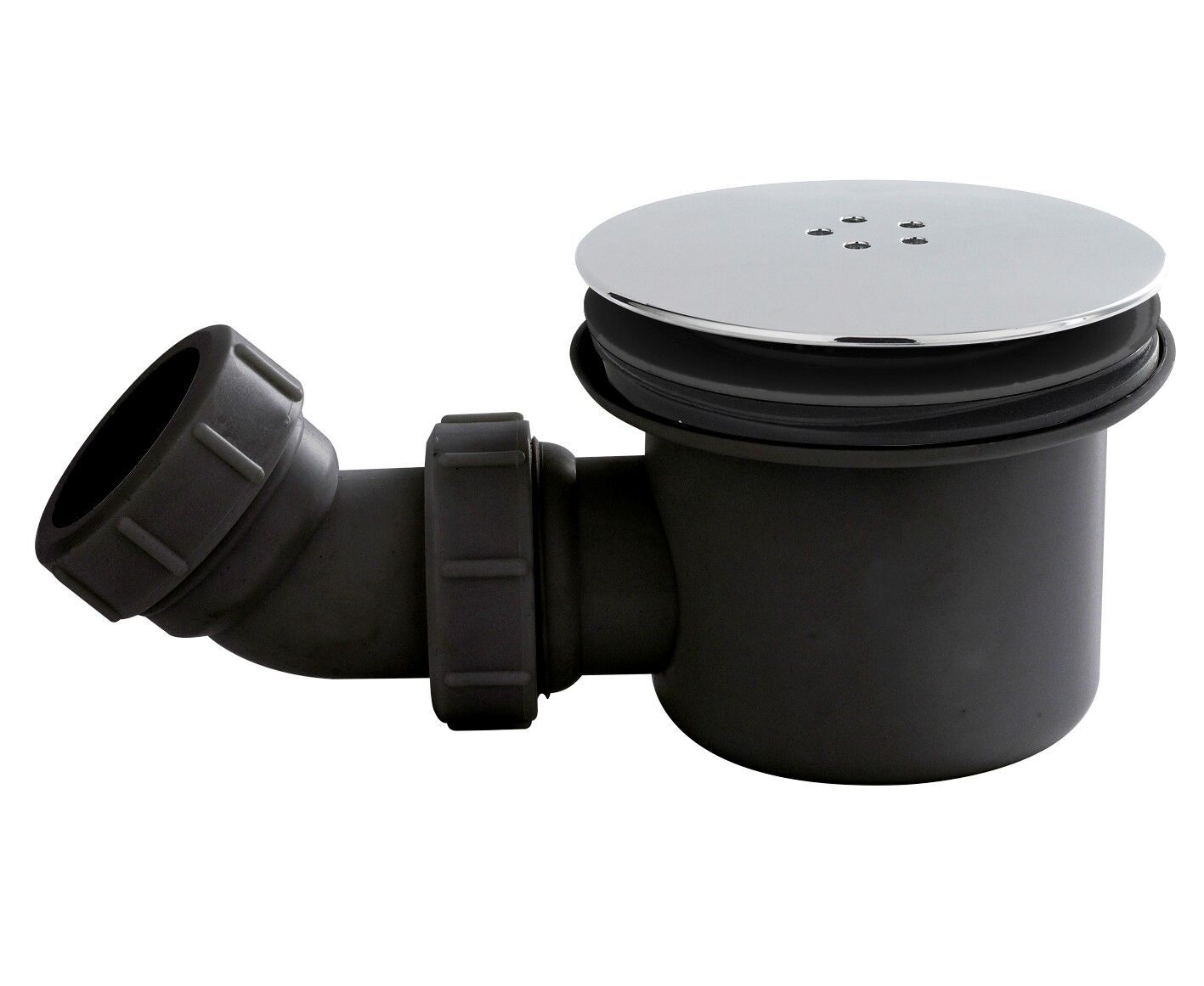 Black Chrome 90mm Fast Flow Shower Tray Waste