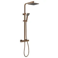 Thermostatic Bar Shower with Kit Square - Brushed Bronze