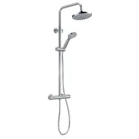 Round Thermostatic Bar Shower Kit - Chrome