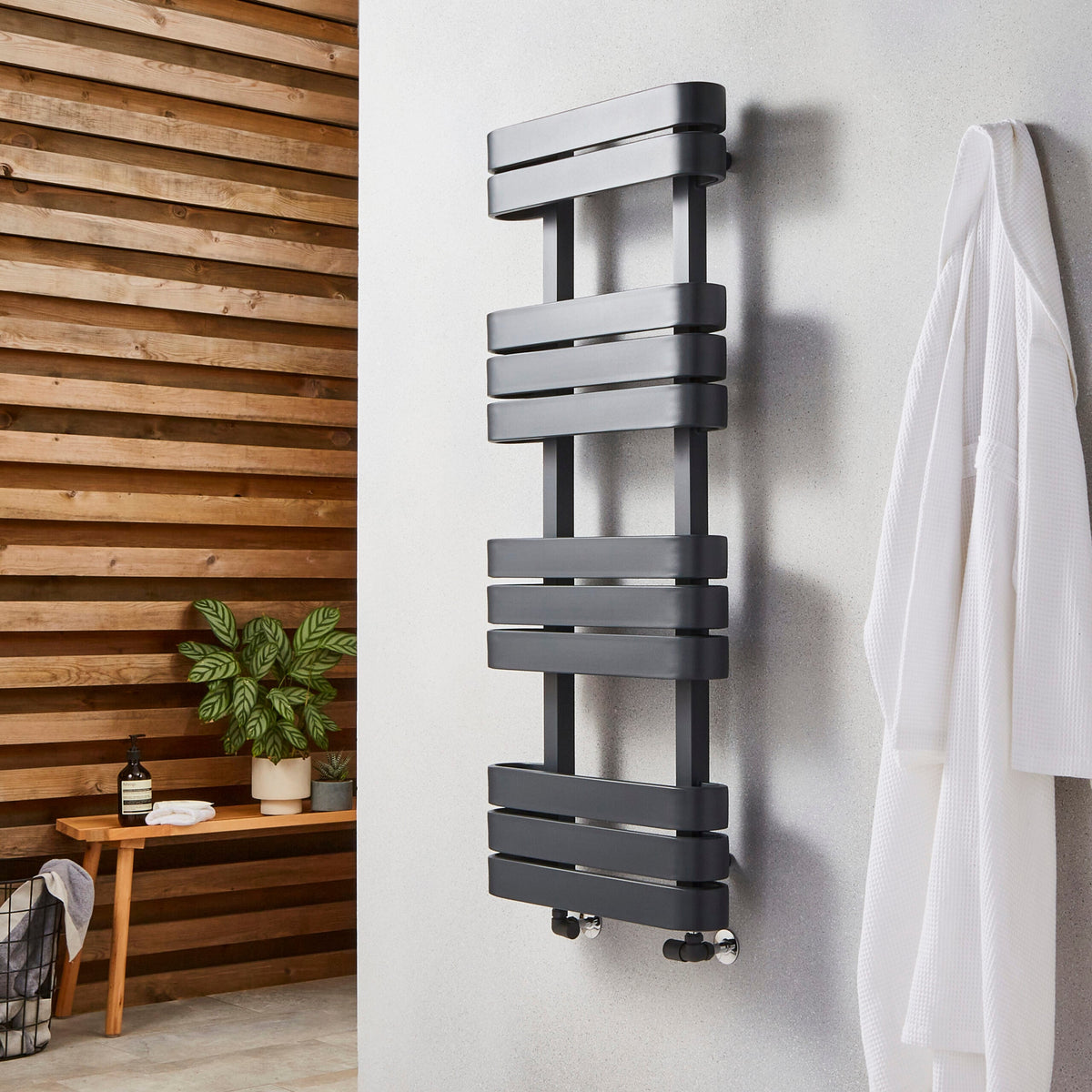 Tampa 1200 x 500 Towel Rail Anthracite - TAM1200-500A - TAM1200-500A 1