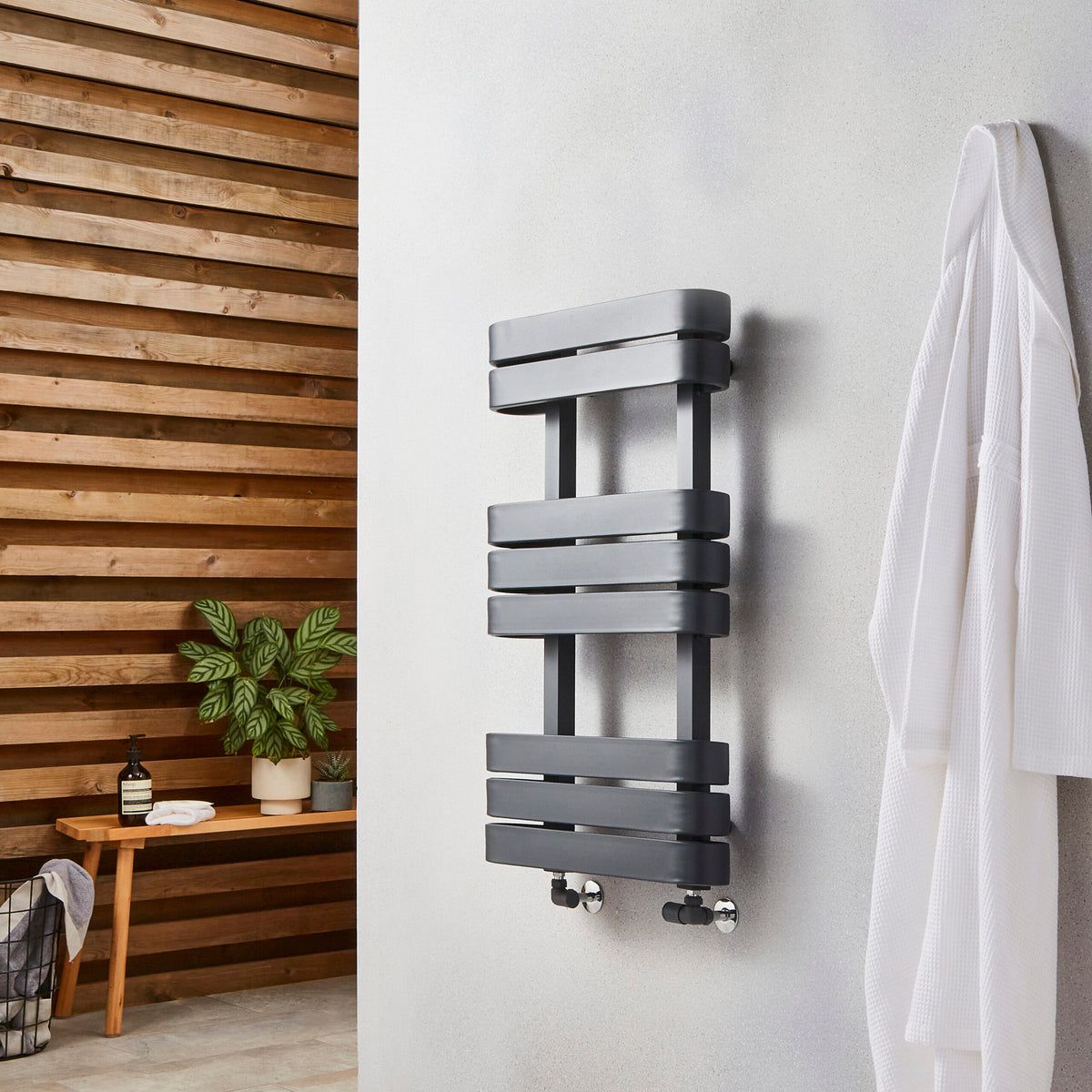 Tampa 850 x 500 Towel Rail Anthracite - TAM850-500A - TAM850-500A 2