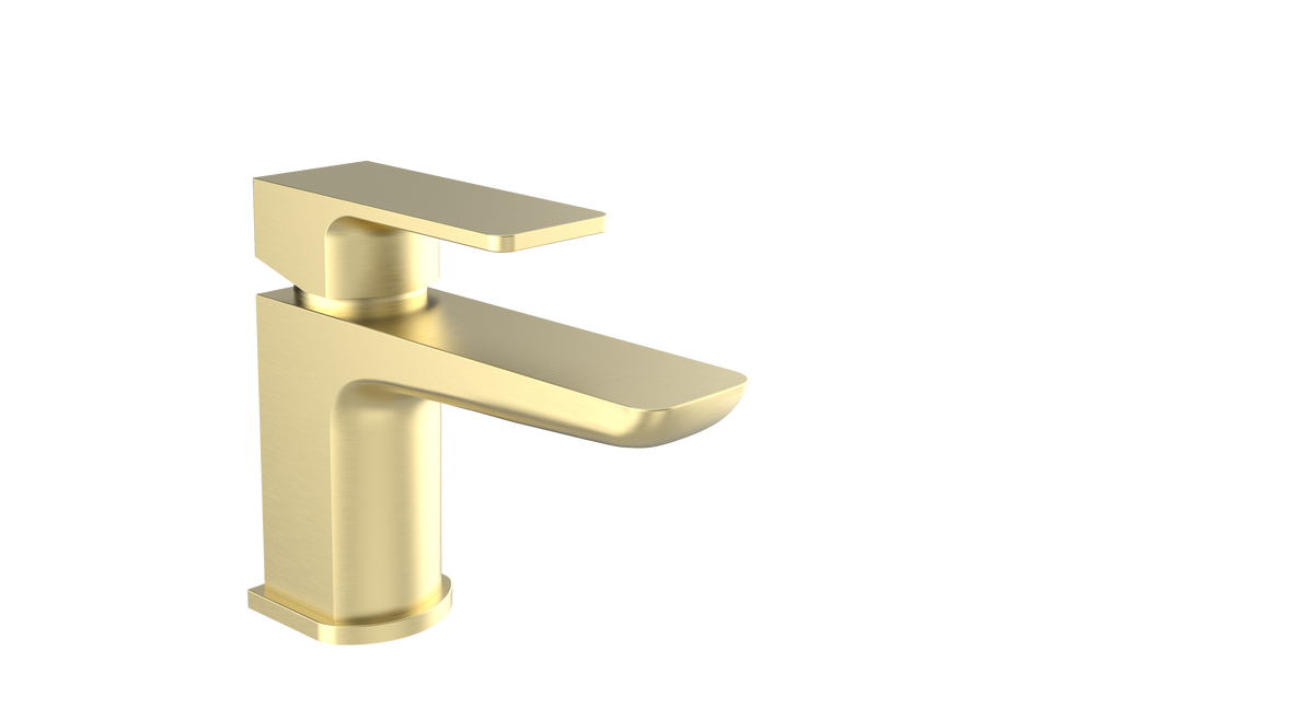 Kolt Mini Mono Basin Mixer Brushed Brass - TAP322KBB