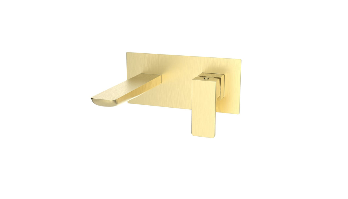 Kolt Wall Mounted Basin Mixer Brushed Brass - TAP326KBB