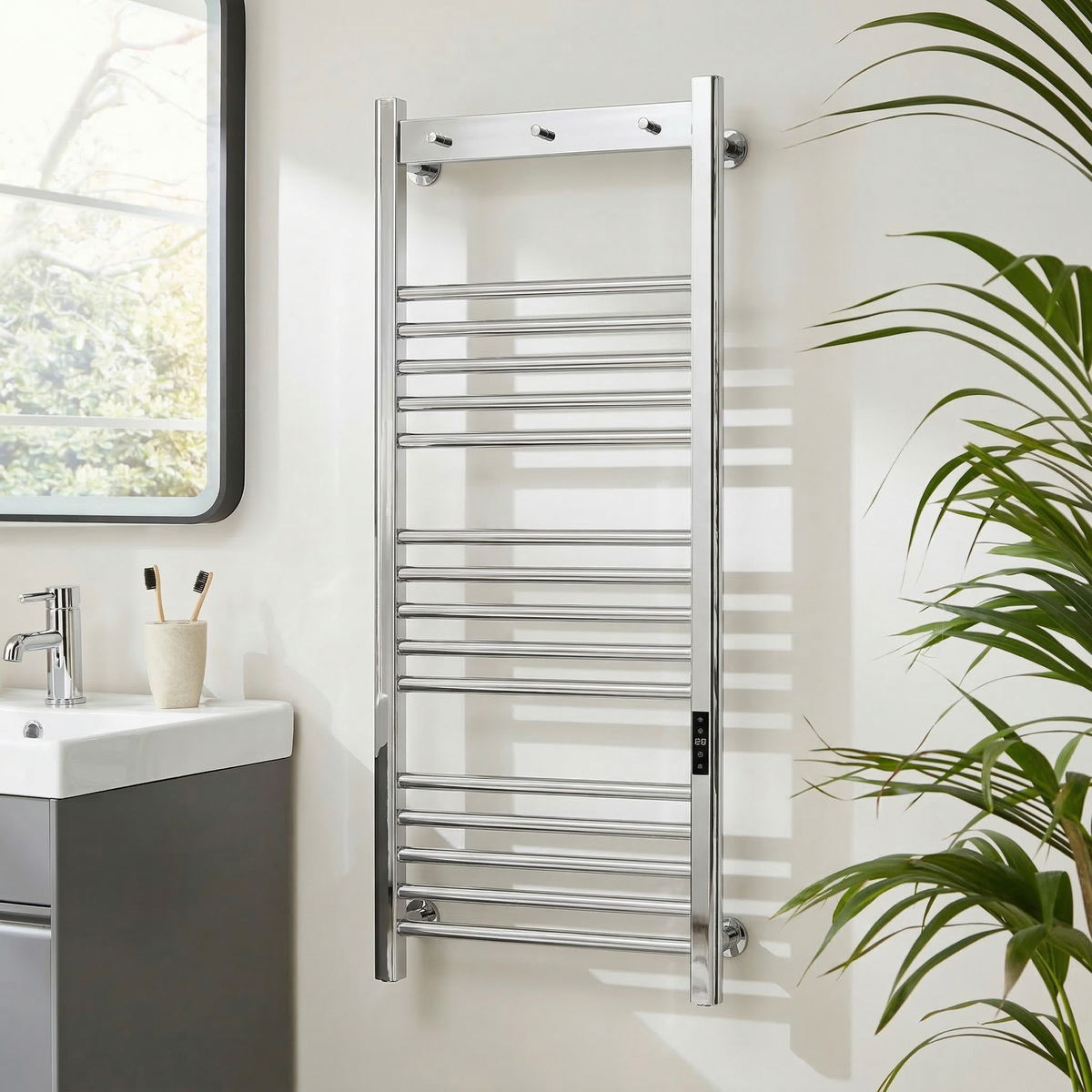 Toro Smart Dry Electric Towel Rail 800 x 500mm - Chrome - TOR800500CP - TOR800500CP 1