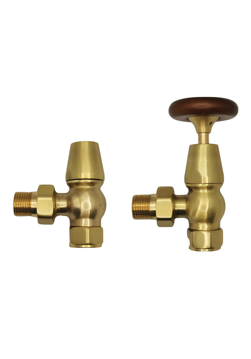 Traditional Radiator Valve Brass - TRAD-ANG-B