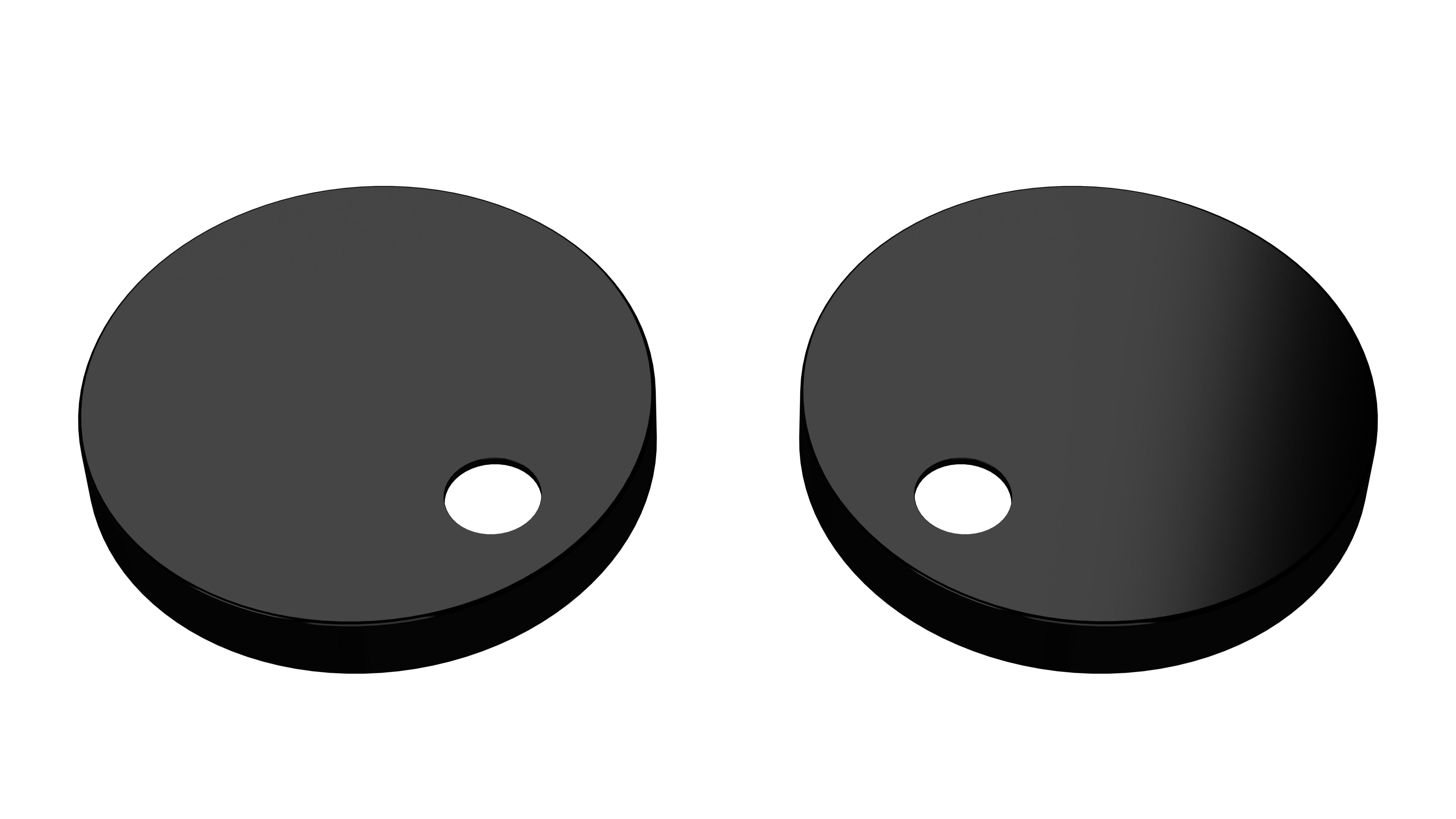 Matt Black Toilet Seat Cover Caps