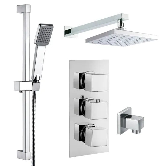 Raffa Concealed Thermostatic Shower Set - Chrome