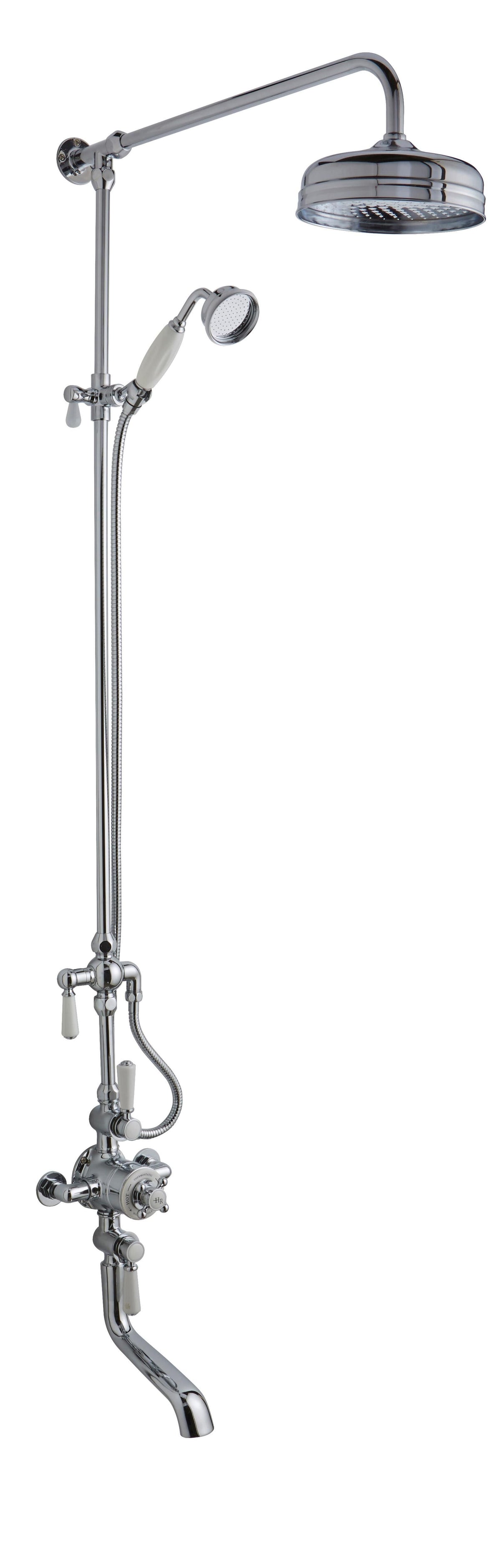 Old London Topaz Triple Thermostatic Shower Valve Rigid Riser Kit