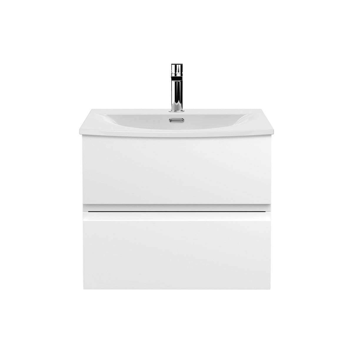 Hudson Reed Urban 600mm 2 Drawer Wall Hung Vanity Unit With U-Shaped Curved Basin