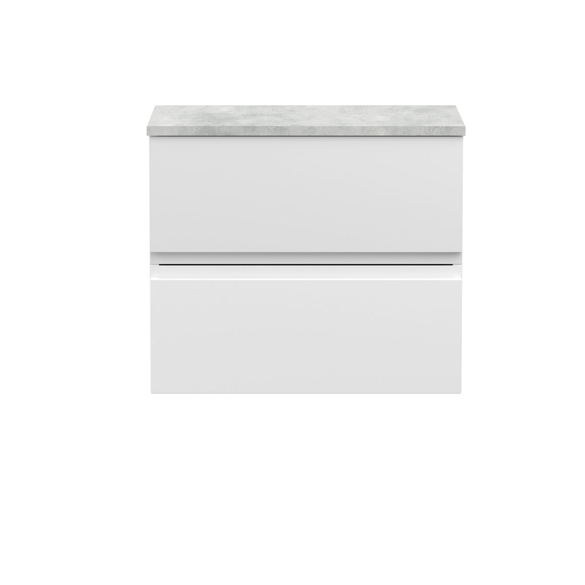 Hudson Reed Urban 600mm 2 Drawer Wall Hung Vanity Unit With Bellato Grey Worktop