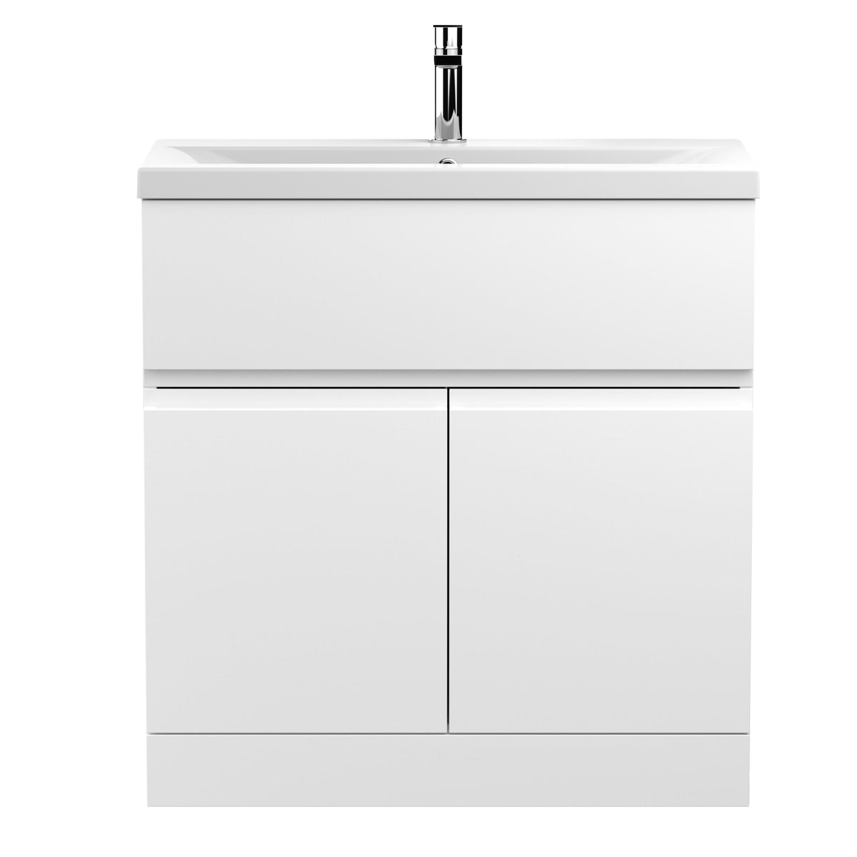 Hudson Reed Urban 800mm 2 Door 1 Drawer Floor Standing Vanity Unit With Mid-Edge Basin