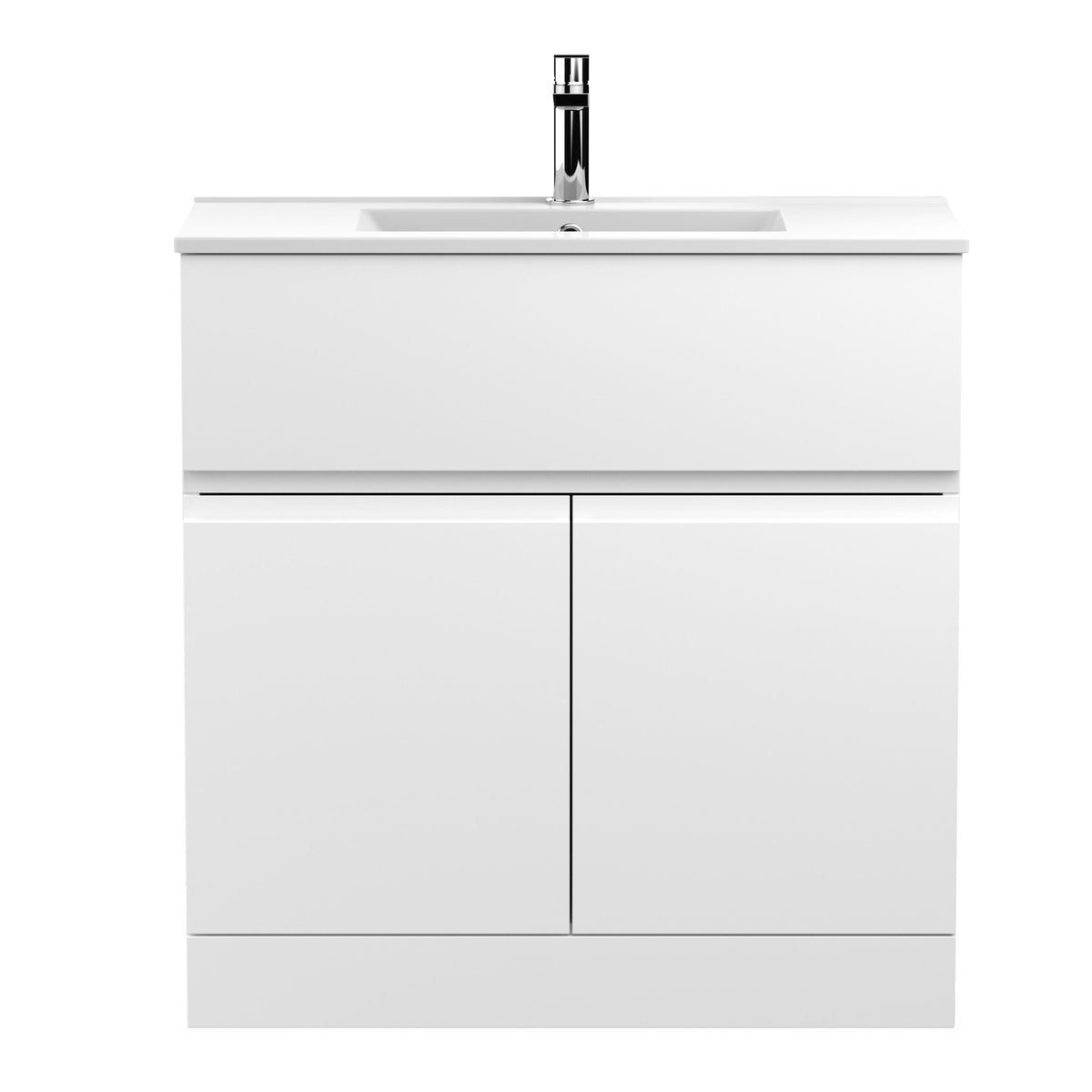 Hudson Reed Urban 800mm 2 Door 1 Drawer Floor Standing Vanity Unit With Minimalist Basin