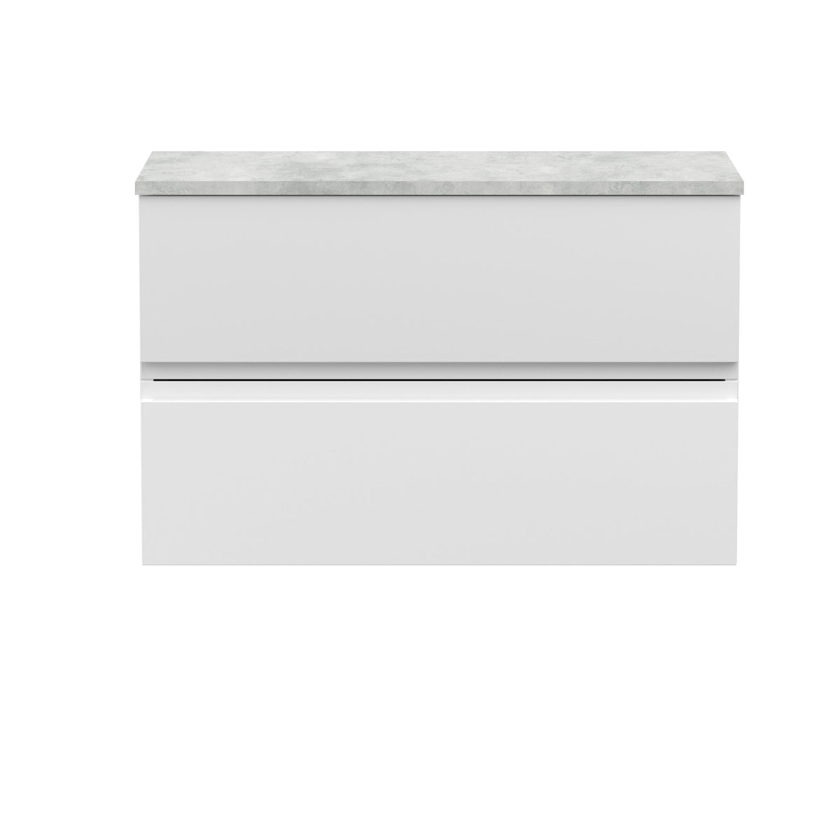 Hudson Reed Urban 800mm 2 Drawer Wall Hung Vanity Unit With Bellato Grey Worktop