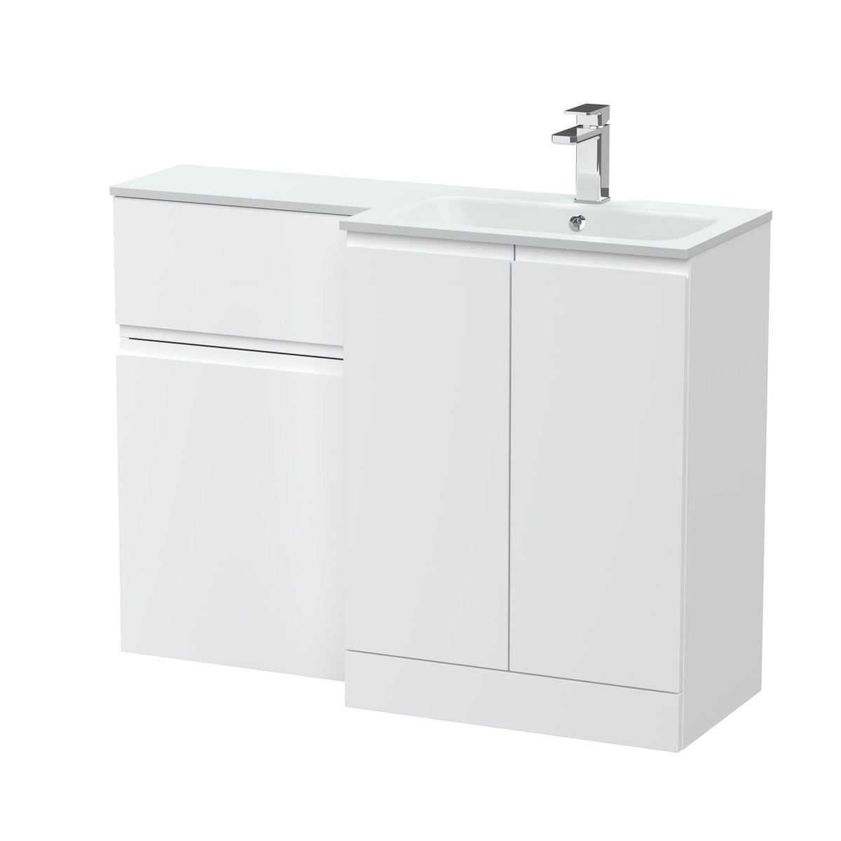 Hudson Reed Urban 1100mm Right-Hand 2 Door Floor Standing Combination Unit With Stone Basin