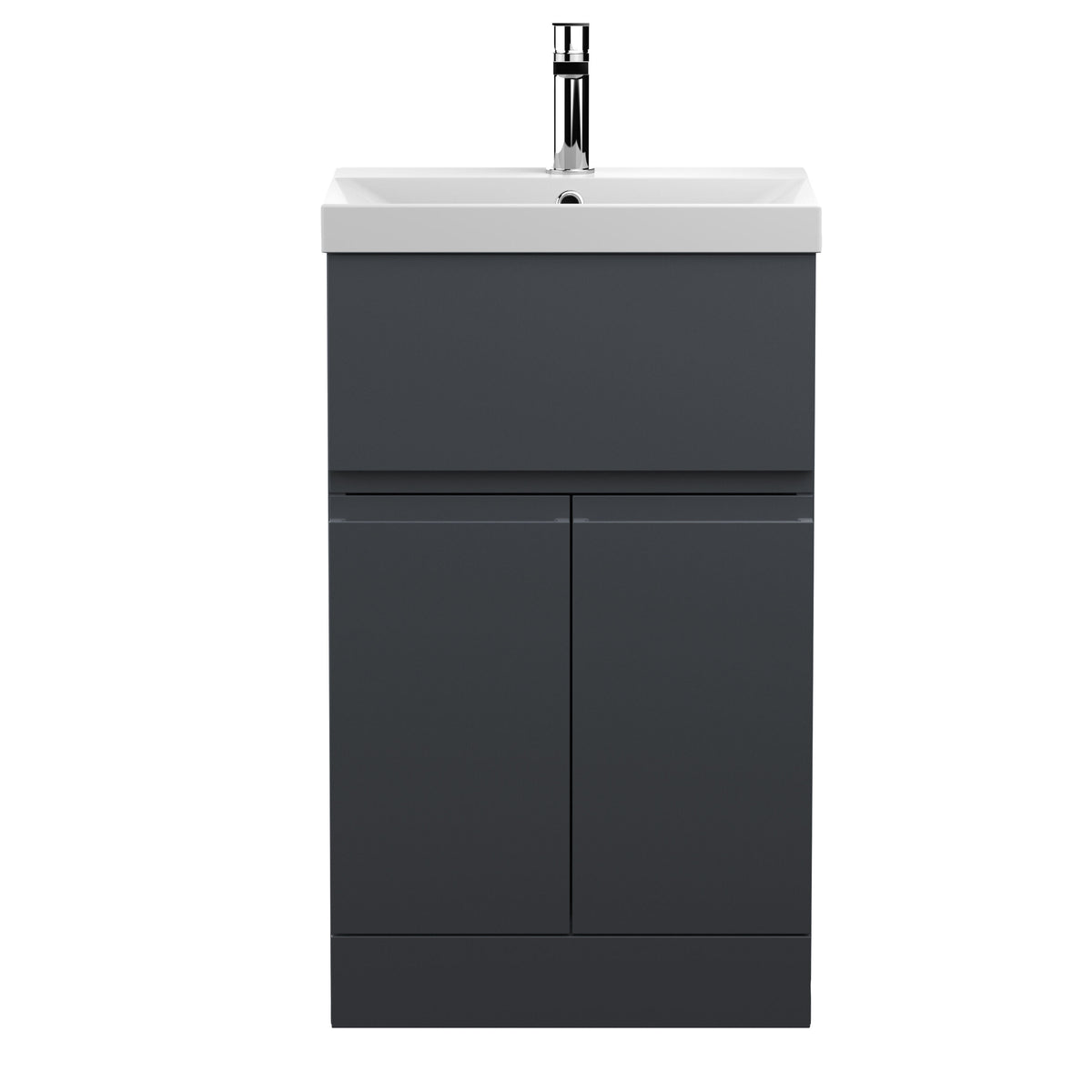 Hudson Reed Urban 500mm 2 Door 1 Drawer Floor Standing Vanity Unit With Thin Edge Basin