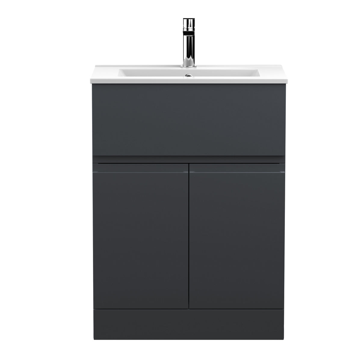 Hudson Reed Urban 600mm 2 Door 1 Drawer Floor Standing Vanity Unit With Minimalist Basin