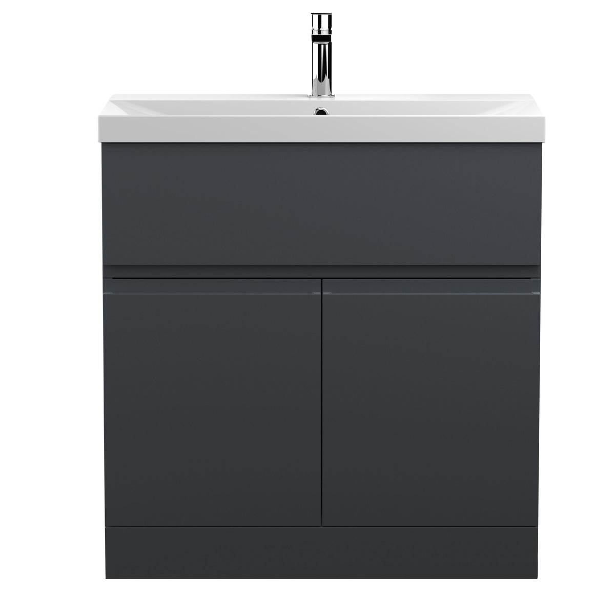 Hudson Reed Urban 800mm 2 Door 1 Drawer Floor Standing Vanity Unit With Thin Edge Basin