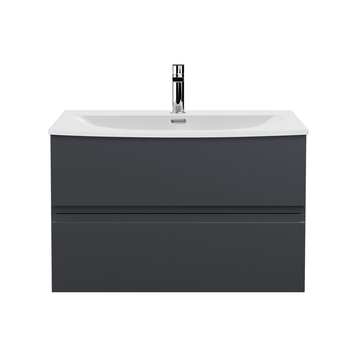 Hudson Reed Urban 800mm 2 Drawer Wall Hung Vanity Unit With U-Shaped Curved Basin