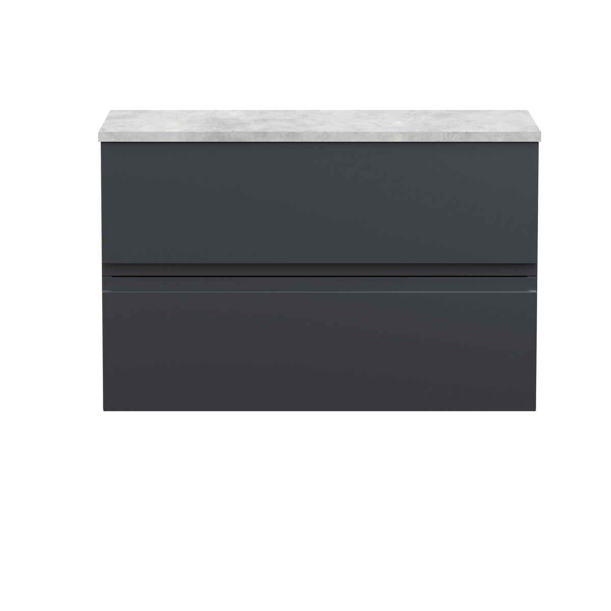 Hudson Reed Urban 800mm 2 Drawer Wall Hung Vanity Unit With Bellato Grey Worktop