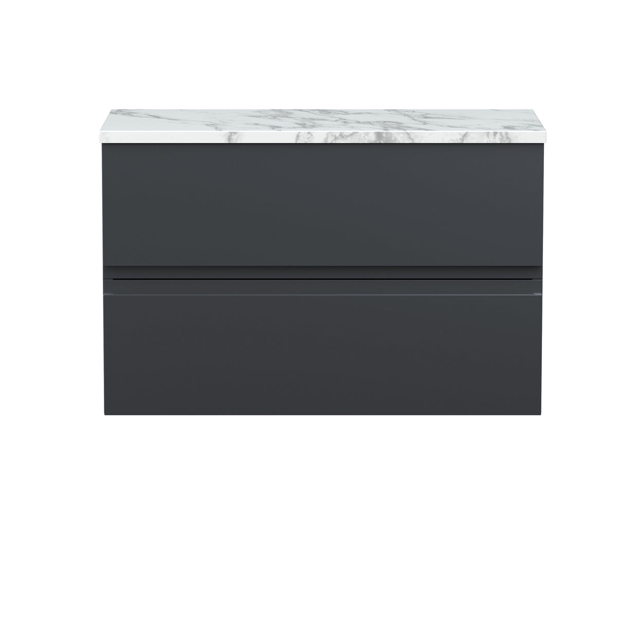 Hudson Reed Urban 800mm 2 Drawer Wall Hung Vanity Unit With Carrara Laminate Worktop