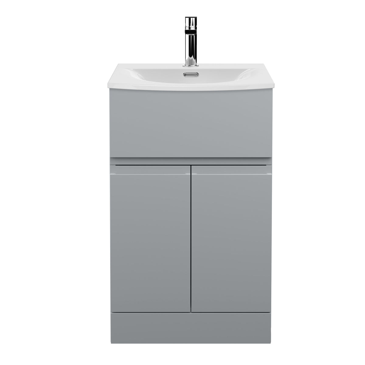 Hudson Reed Urban 500mm 2 Door 1 Drawer Floor Standing Vanity Unit With U-Shaped Curved Basin
