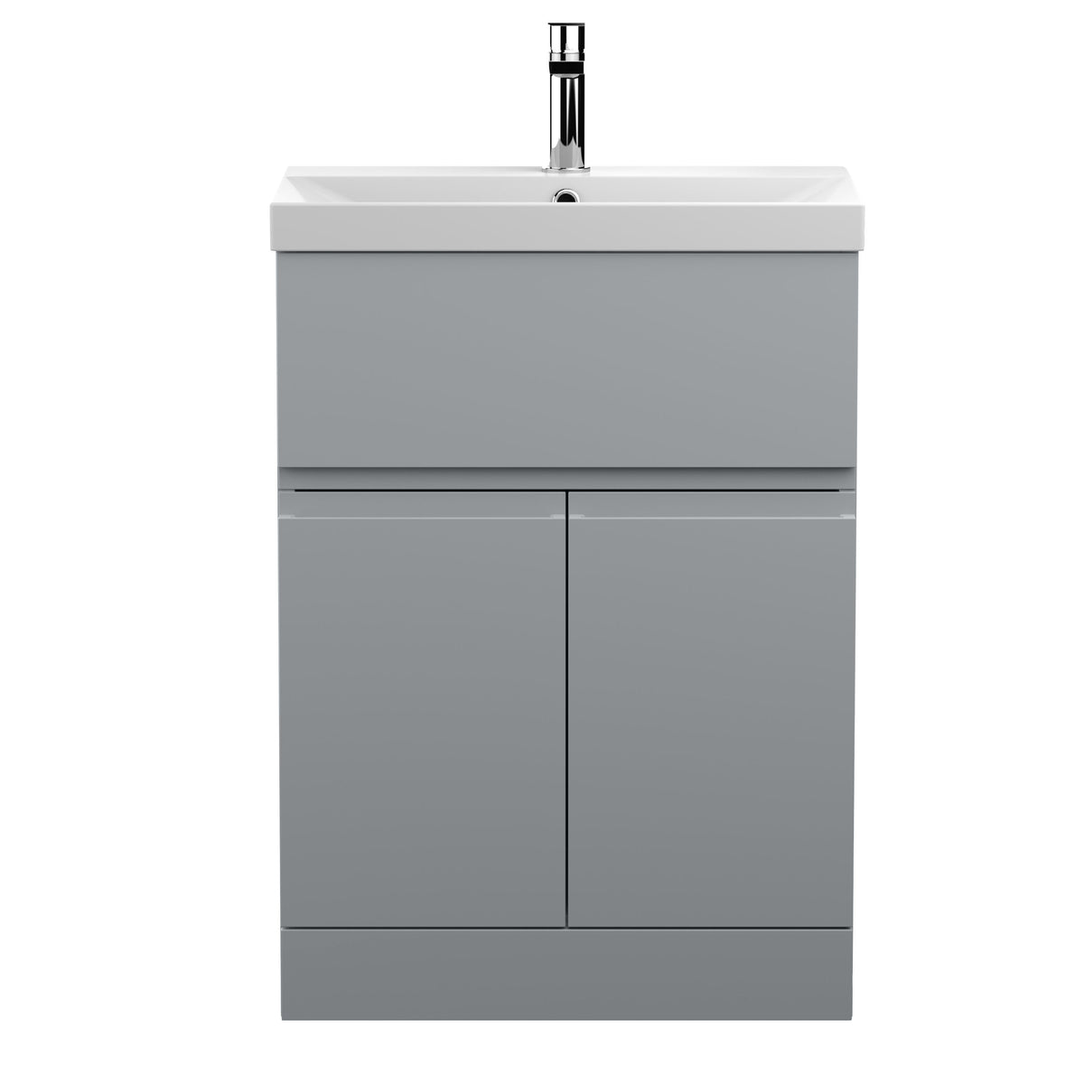 Hudson Reed Urban 600mm 2 Door 1 Drawer Floor Standing Vanity Unit With Thin Edge Basin